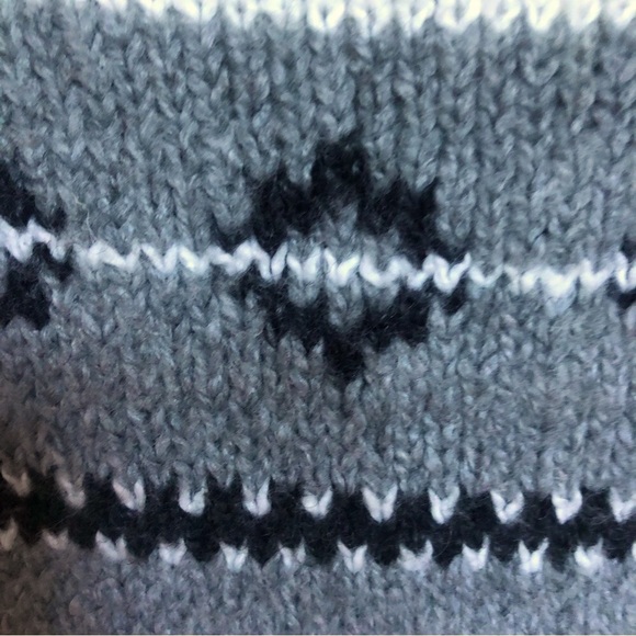 AMERICAN EAGLES Cotton Wool Blend Fair Isle Sweater, Crew Neck, Grey, Size XS - Picture 8 of 11